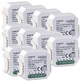 Luminea Home Control 10er-Set WLAN-Unterputzmodule für smarte Rollladen, App & Sprachbefehl