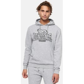 Lonsdale Fochabers Kapuzenpullover - Marl Grey / Black - L