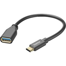 Hama USB-Adapterkabel OTG USB-C-Stecker - USB-A-Buchse 15cm schwarz