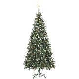 vidaXL Künstlicher Weihnachtsbaum mit LEDs & Kugeln 210 cm