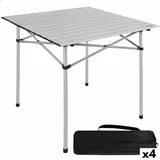 Aktive Table Klapptisch Aktive Silberfarben Aluminium 70 x 70 x 70 cm (4 Stück)