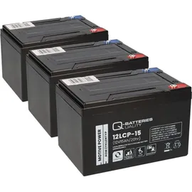 Q-Batteries Akku 36V 15Ah (3x12V 15Ah) E-Scooter E-Roller