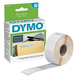 Dymo Endlosetikettenrolle für Etikettendrucker S0722520 weiß, 25,0 x 54,0 mm, 1 x 500 Etiketten