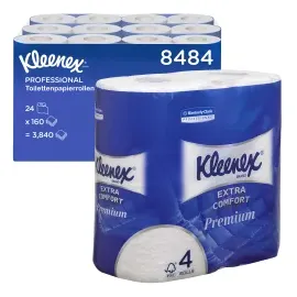 Kleenex Kleenex® Toilettenpapier 4-lagig, 24 Rollen