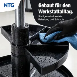NTG Drehhocker Kunststoff/Metall schwarz höhenverstellbar bis 55 cm
