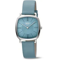 Boccia Damen Armbanduhr 3370-01 Trend Lederband hellblau