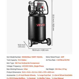 Vevor Druckluft Kompressor 50 L