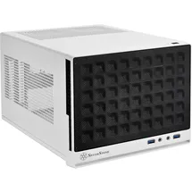 Silverstone Sugo SG13 - Desktop - Mini-DTX), PC Gehäuse, Mesh-Frontblende, schwarz-weiss