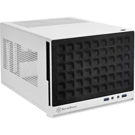 Silverstone Sugo SG13 - Desktop - Mini-DTX), PC Gehäuse, Mesh-Frontblende, schwarz-weiss