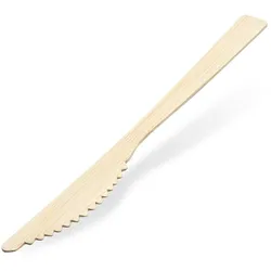 VEPATIM 100x Bambusmesser Messer aus Bambus 17 cm umweltfreundlich