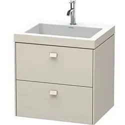 Duravit Brioso c-bonded Waschtisch mit Unterbau BR4605N9191, 60x48cm, Taupe, ohne Hahnloch
