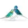 Swarovski Jungle Beats Couple de Perruches Fife et Fifer