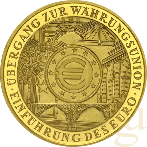 200 Euro Goldmünze 2002 Deutschland Währungsunion - Euro Einfuehrung (D)