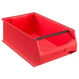 Proregal Rote Sichtlagerbox 5,1 mit Griffstange HxBxT 20 x 30 x 50 cm 218 Liter Sichtlagerbehälter