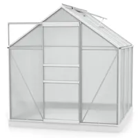 Vitavia Gewächshaus Planet 3800" inkl. Fundament, Aluminium, 3,8 m2, 6 mm HKP | Wetterfestes & stabiles Treibhaus | Perfekt für Gemüse & Pflanzen | Robust & langlebig