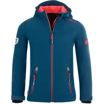 TROLLKIDS Trollfjord Softshelljacke - Midnight Blue / Coral - 164 cm