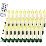 monzana Baumkerzen LED Kabellos 30er Set Warmweiß