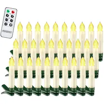 monzana Baumkerzen LED Kabellos 30er Set Warmweiß
