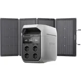 EF ECOFLOW DELTA 3 Plus Tragbare Powerstation 1 024 Wh mit 220 W Solarpanel, 1 000 W Solareingang, LiFePO4 Batterie, Solargenerator für Notstrom, Camping, Outdoor & Wohnmobil