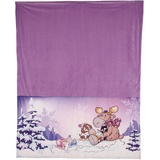 NICI 49333 Cosy Winter 140x175cm lila-Nachhaltige Kuscheldecke für Babys & Kinder-Flauschige Plüschdecke-Warme Decke für Mädchen & Jungen