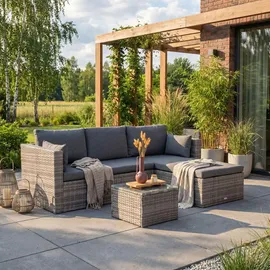 beautysofa SEVILLA Loungeset grau