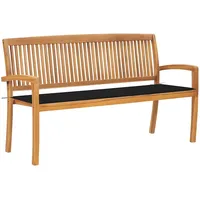 vidaXL Stapelbank 159 x 50 x 90 cm Schwarz