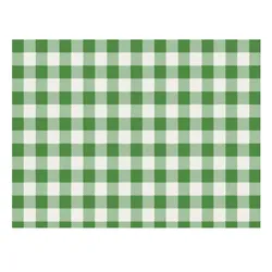 Packung mit 500 einzelnen Tischdecken aus dekoriertem Papier Vichy Grün 28x40,5 Offsetdruck 80gr