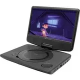 Caliber MPD125 Tragbarer DVD-Player 25.4cm 10 Zoll inkl. 12V Kfz-Anschlusskabel, Akkubetrieb Schwarz