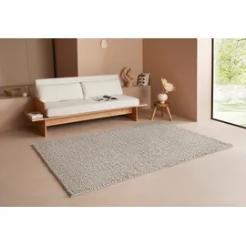 LeGer Home by Lena Gercke Wollteppich "Ainhoa, handgewebt, Wolle" Gr. 3, grau, B:120cm H:12mm L:180cm, Kunstfaser, Wolle, LEGER HOME BY LENA GERCKE, Teppiche, einfarbig, Wolle, Teppich, Wohnzimmer, Schlafzimmer, Esszimmer
