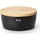 Continenta Brottopf mit Holzdeckel oval 27 cm matt schwarz