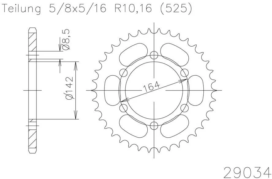 ESJOT Sprocket, 44 tanden