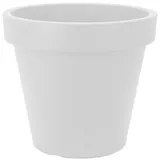 Spetebo Pflanzkübel Kunststoff Pflanzkübel rund S Ø 29 cm weiß (Stück, 1 St., Blumentopf), klassischer runder Pflanzkübel für den Garten weiß Ø 29 cm x 29 cm x 26 cm