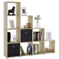 VCM Napoli Treppenregal 29 x 142,5 x 138,5 cm Braun