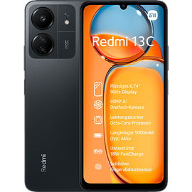 Xiaomi Redmi 13C 4G 4 GB RAM 128 GB midnight black