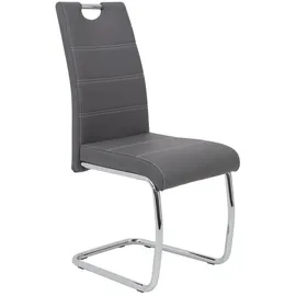 Hela Schwingstuhl Flora Kunstleder grau 4er Set