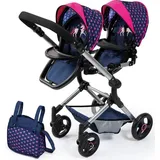 Bayer Zwillingspuppenwagen Twin Neo, blau/pink blau