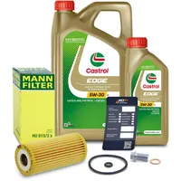 1x Ölwechsel Set - MANN-FILTER ÖLFILTER + 6 L CASTROL EDGE TITANIUM FST 5W-30 LL