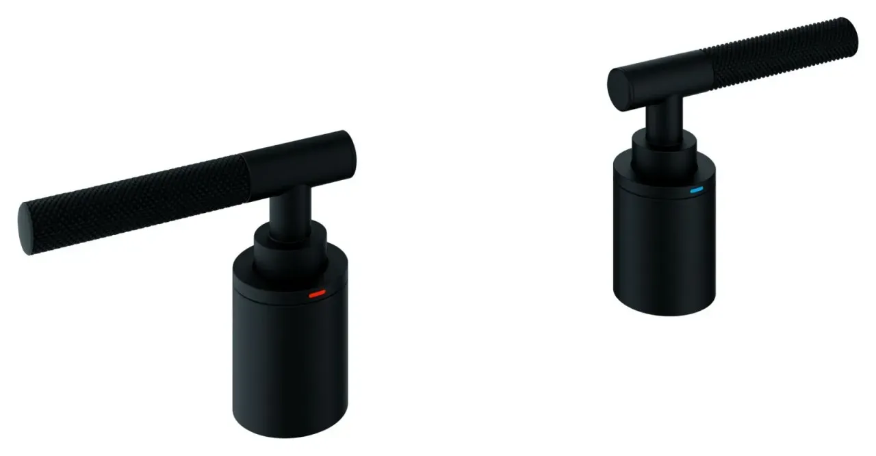 GROHE Hebelgriffe Atrio Private Collection 48651, Rändelstruktur phantom black, 48651KF0 48651KF0