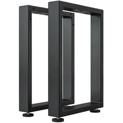 U Barhocker & Hochbank Kufen | Füße: 6x6cm | B40xH73cm | Schwarz | Kufen Hochbank, Barhocker Gestell Kufen