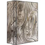 Banjado XXL Medizinschrank Abschliessbar 35x46x15cm Arzneischrank Anthrazit Aus Metall Mit Motiv Holzwirbel
