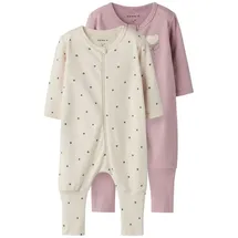 NAME IT Damen Nbfnightsuit 2P Zip Ff Heart Noos, Summer Sand, 62 EU - 62