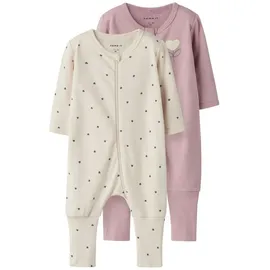 NAME IT Damen Nbfnightsuit 2P Zip Ff Heart Noos, Summer Sand, 62 EU - 62
