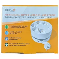 Technaxx 5fach Kabeltrommel TX-259