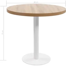 vidaXL Bistrotisch Ø 80 cm braun