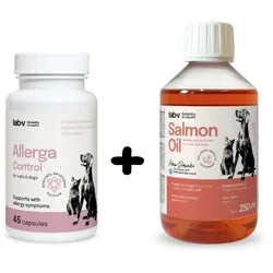LAB-V Allerga Control - Unterstützung von Allergie-Symptomen 45 Kapseln + LAB V Lachsöl 250ml