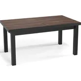 WFL GROUP Moderner Rechteckiger Ausziehbarer Esstisch - Platzsparend - Schwarze Holzbeine - 160 bis 210 cm - Hergestellt in EU - 160 x 90 cm - Arvadonna Chestnut