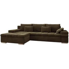 Mirjan24 Ecksofa Bangkok, L-Form Sofa mit Schlaffunktion und Bettkasten (Farbe: Wave 09, Seite: Links) - Couches, Wohnlandschaften, Ecksofas