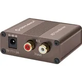 Oehlbach AD Transformer - Stereo Audio Signalwandler Analog zu Digital Konverter (RCA Cinch auf Koaxial Cinch SPDIF Toslink - 24bit 96 kHz) Vollmetall