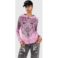 Affliction Forgotten Burnout Sweatjacke pink burnout wash Gr. S