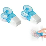 Tragbare Pillendose, Portable Pill Taker, Portable Tablet Dispenser, Tablettenausdrücker einfache Entnahme, Ausdrückhilfe Tablettenspender, Tablettenspender für Zuhause - Farbe Zufällige (2 Stück)